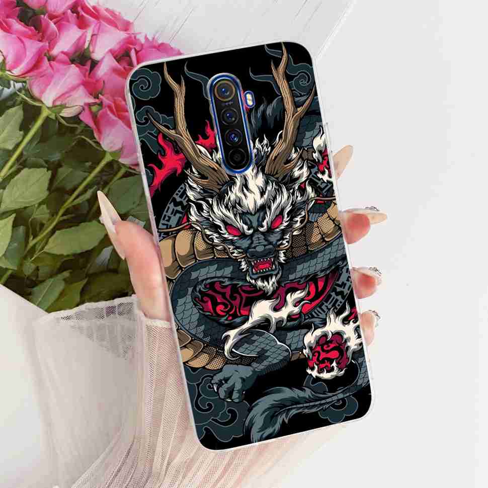 For Realme X 2 X2 Pro RMX1931 Case Cartoon Cat Simple Silicone Cover For Oppo Realmex2 Pro Phone Case Shockproof Bumper