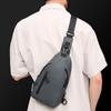Adjustable Strap Outdoor Waist Bag PU Leather Sports Walking Bag Zipper Men's Chest Bag  Outdoor