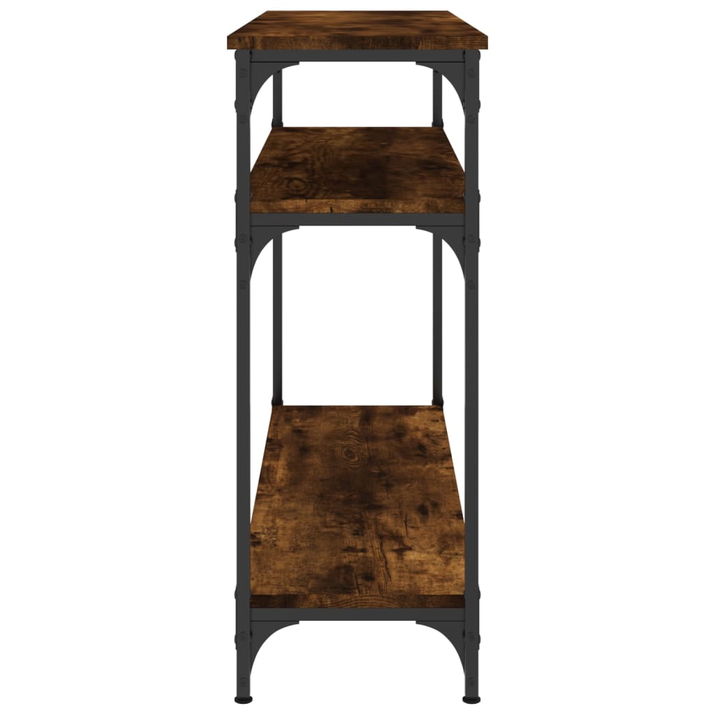Console Table Smoked Oak 100x29x75 cm Wood Based Panel