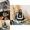 Pu Dot Pattern Mini Backpack For Women With Lace Detail For Daily Use