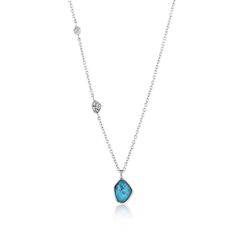 Turquoise 925 Silver Necklace N014-02H