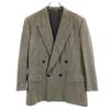 Wool Glen Check Tailored Jacket Gray Men's Used