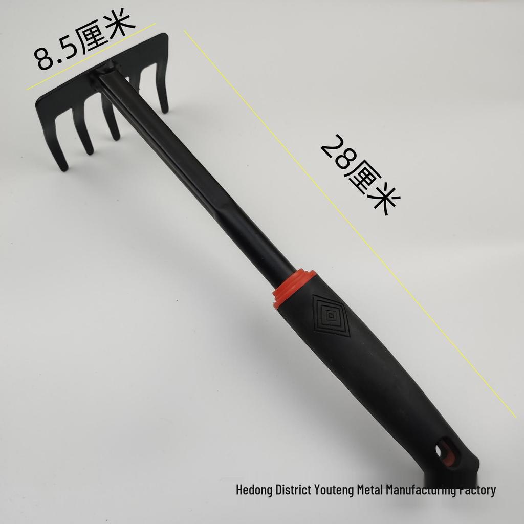 Dual-Use Garden Tool Set: Shovel, Five-Tooth Rake, Hoe for Planting Flowers and Succulents