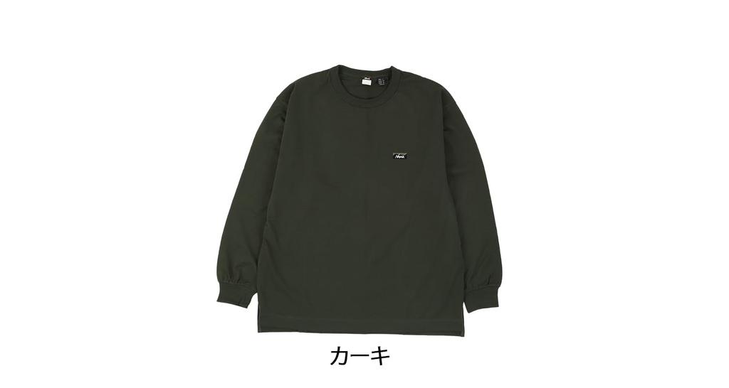 NANGA Men's ECO HYBRID BOX LOGO Long Sleeve T-Shirt, White, Size L