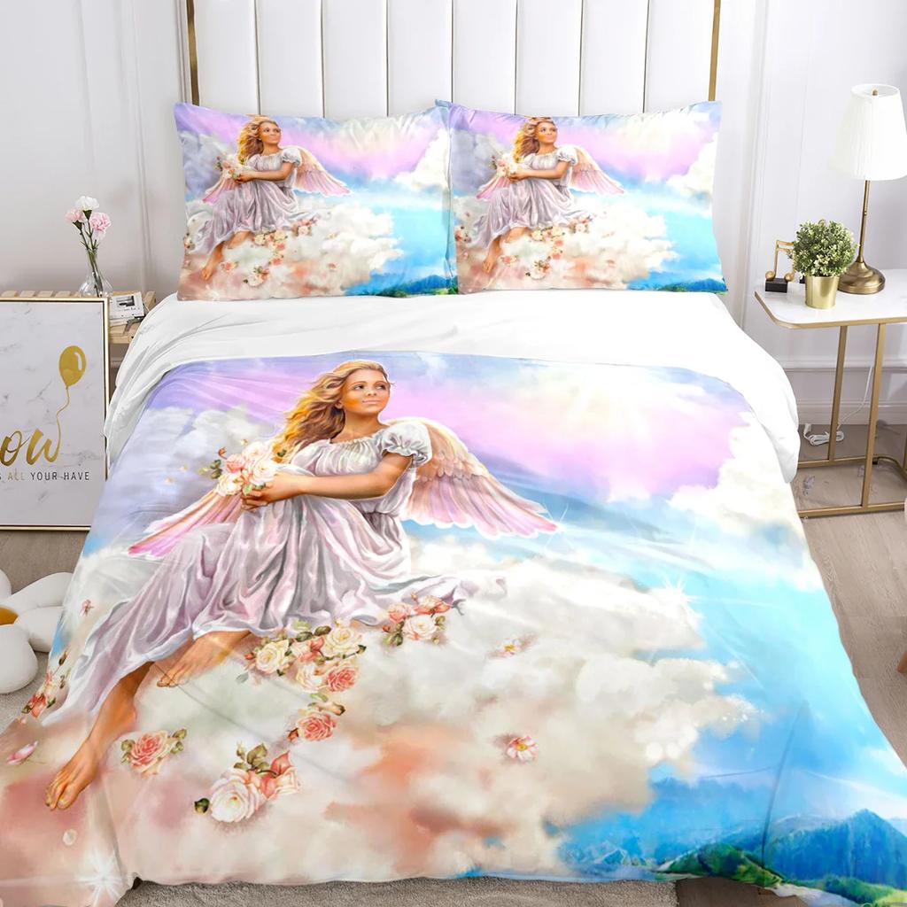 Angel Warrior Mythical Duvet Cover Comforter Bedding Sets Soft Quilt Cover And Pillowcases For Teens Single/Double/Queen/King