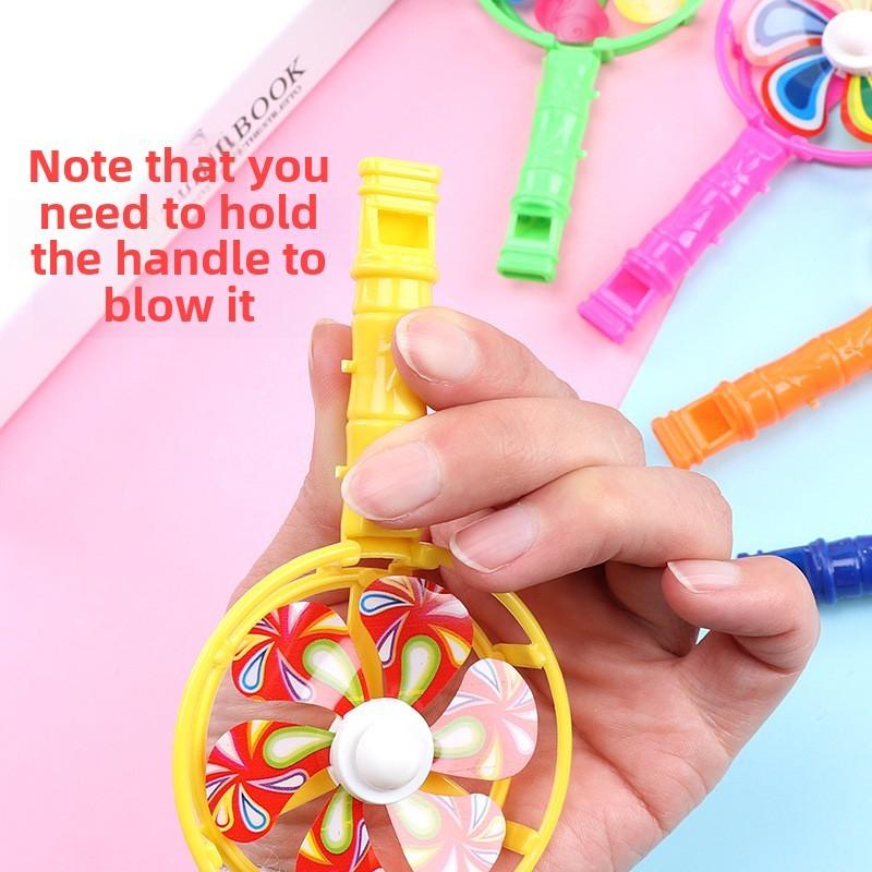 Classic Plastic Windmill Whistle Toy For Kids Outdoor Play And Gift Giving