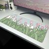 Large Cute Plant Mouse Pad Office Table Carpet Green Mousepad Desk Mat Rubber Big Mause Mat Non-Slip Keyboard Mat XL 100x50cm