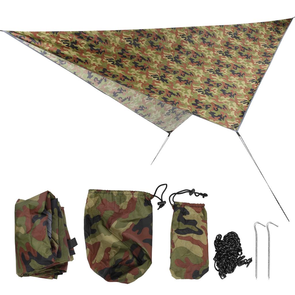 360x290cm Camping Cover Waterproof Multifunction Rhombus Canopy Beach Shade Cloth