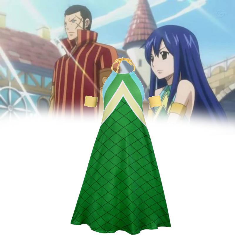 Fairy Tail Wendy Marvell Cosplay Costume For Anime Role Play With Spandex Material For Women
