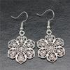 Women Vintage Drop Earrings Fashion Handmade Simple Design 2 Colors Flowers Pendant Earrings