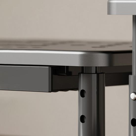 Computer Monitor Riser Cold-Rolled Steel Ventilated Monitor Stand with Drawer 3-Level Height Adjustment Laptop Stand for Home Office