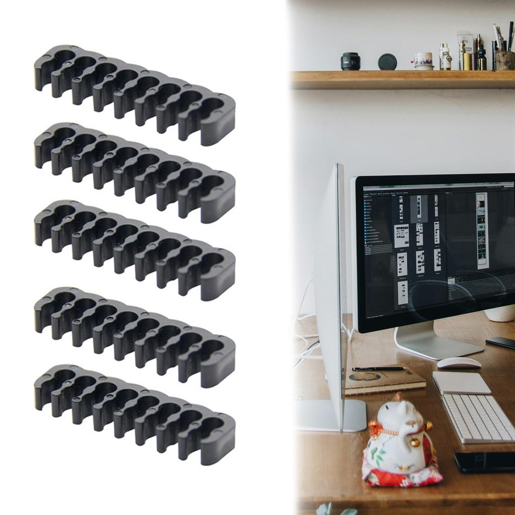 10pcs Cable Comb Clamp Cable Clip Organizers Computer Cable Management Comb For Organizing PSU Cable Convenient To Use