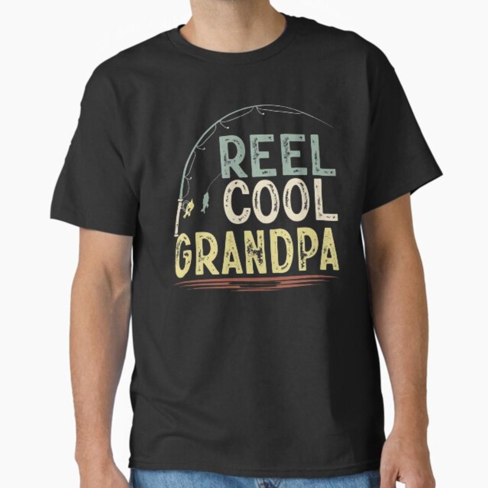 

Funny Fishing Vintage Reel Cool Grandpa T-Shirt Unisex T-Shirt XXXL