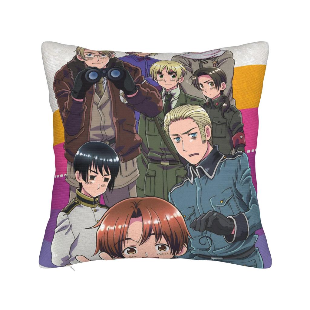 Hetalia Axis Powers Anime Pillow Covers Merch Printed Cushion Cover Decorations  Pillow Case Cover Home Multiple Sizes
