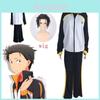 Elegante Set Costume Cosplay Tuta Natsuki Subaru di Rezero Per Fan di Anime