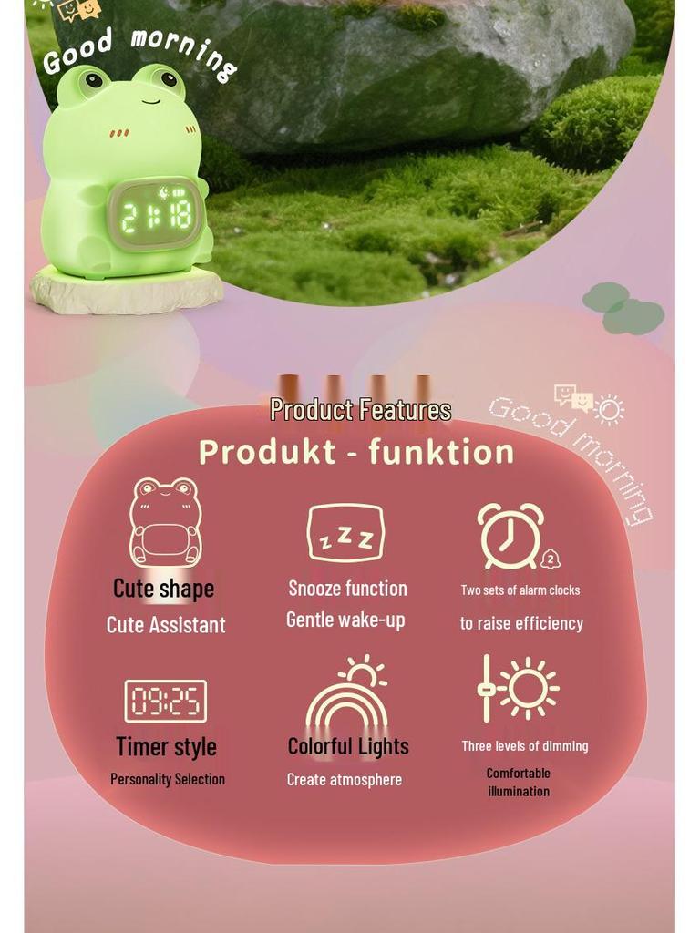 Piggy Alarm Clock: Smart Children's Bedside Night Light & Gift for Girls