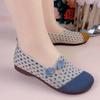 Dámské boty pro maminky Prodyšné látkové boty na jedno chodidlo Dámské boty Měkká podrážka Vyšívané sandály