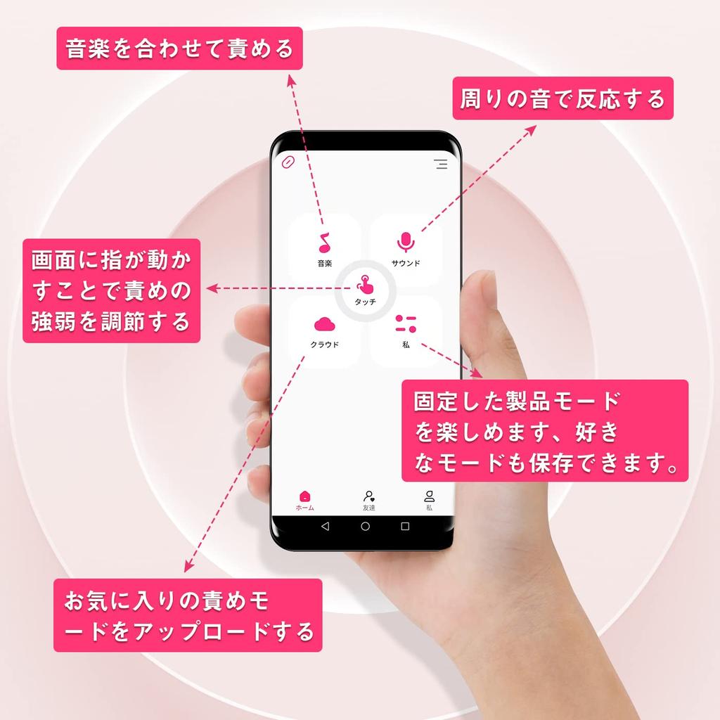 Vibrator Sucking Vibrator Remote Rotor Remote Vibrator Operation 9 Types of Suction Mode 9 Types of Shocking Mode Worn Smartphone Operation 2 Point