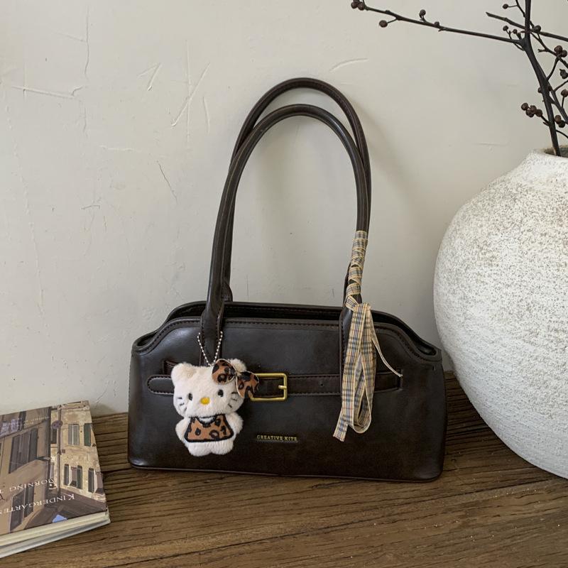 Autumn Retro Niche High-value Bag Women's 2025 New Commuter Fashionable Shoulder Underarm Bag Portable Baguette Bag