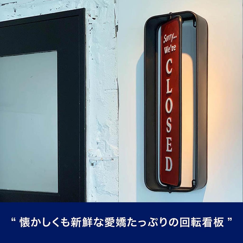 Dulton Wall Mount Spinner Sign Open Closed Navy A Nostalgic Yet Fresh and Charming Rotating Sign OPEN CLOSED Guidance For Stores Wall Mounted Height