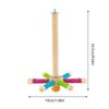 Wooden Interactive Bird Toys Spin Stand Rotating Bird Toy For Small Medium Animals Rest Expend Energy Relieve Boredom Encourage