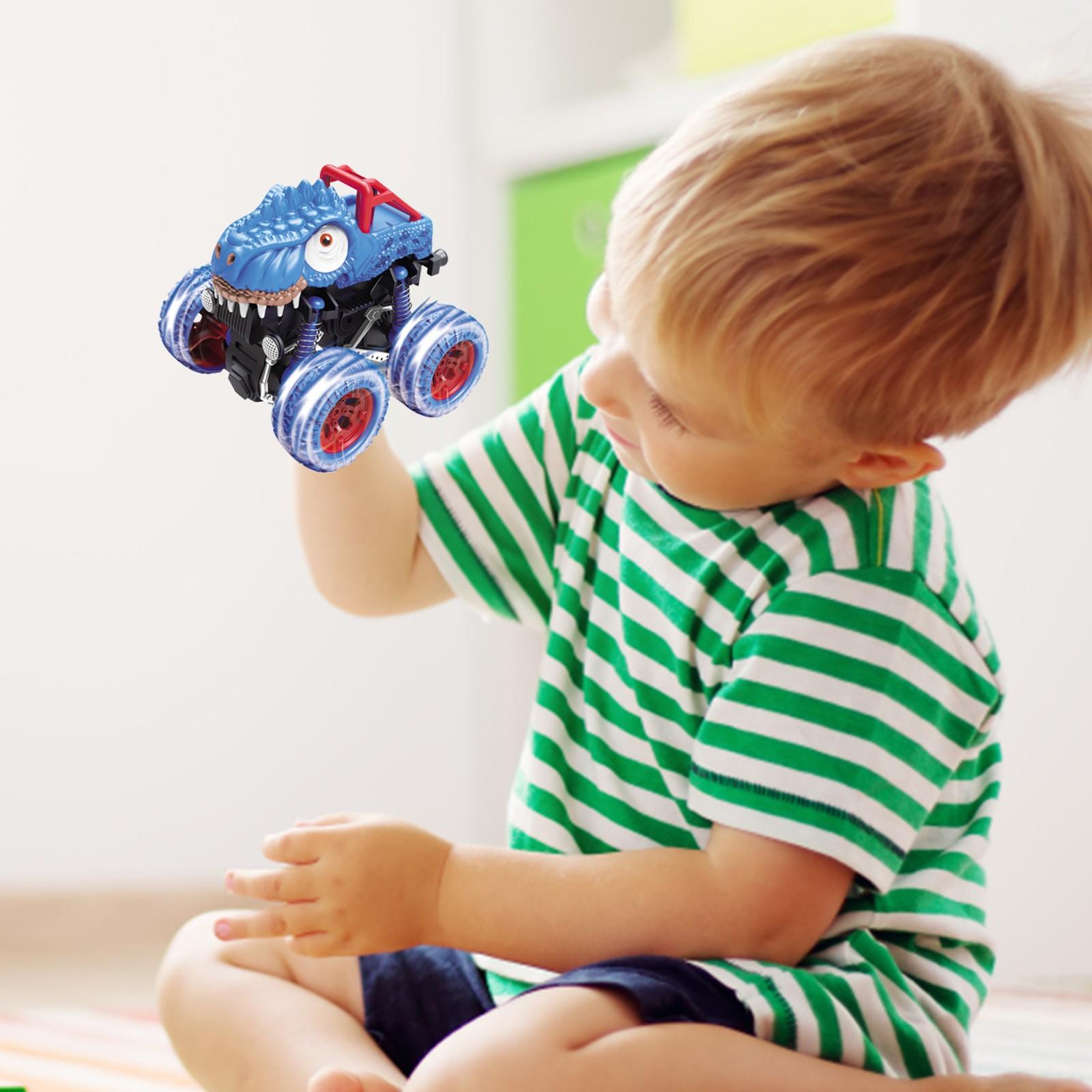 

Маленький дитячий іграшковий подвійний позашляховик з мультяшним динозавром One Size