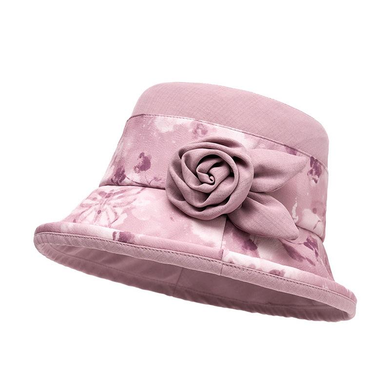 Summer Thin Mother Hat Anti-Ultraviolet Sunshade Flower Travel Sunscreen Hat Women Fisherman Hat