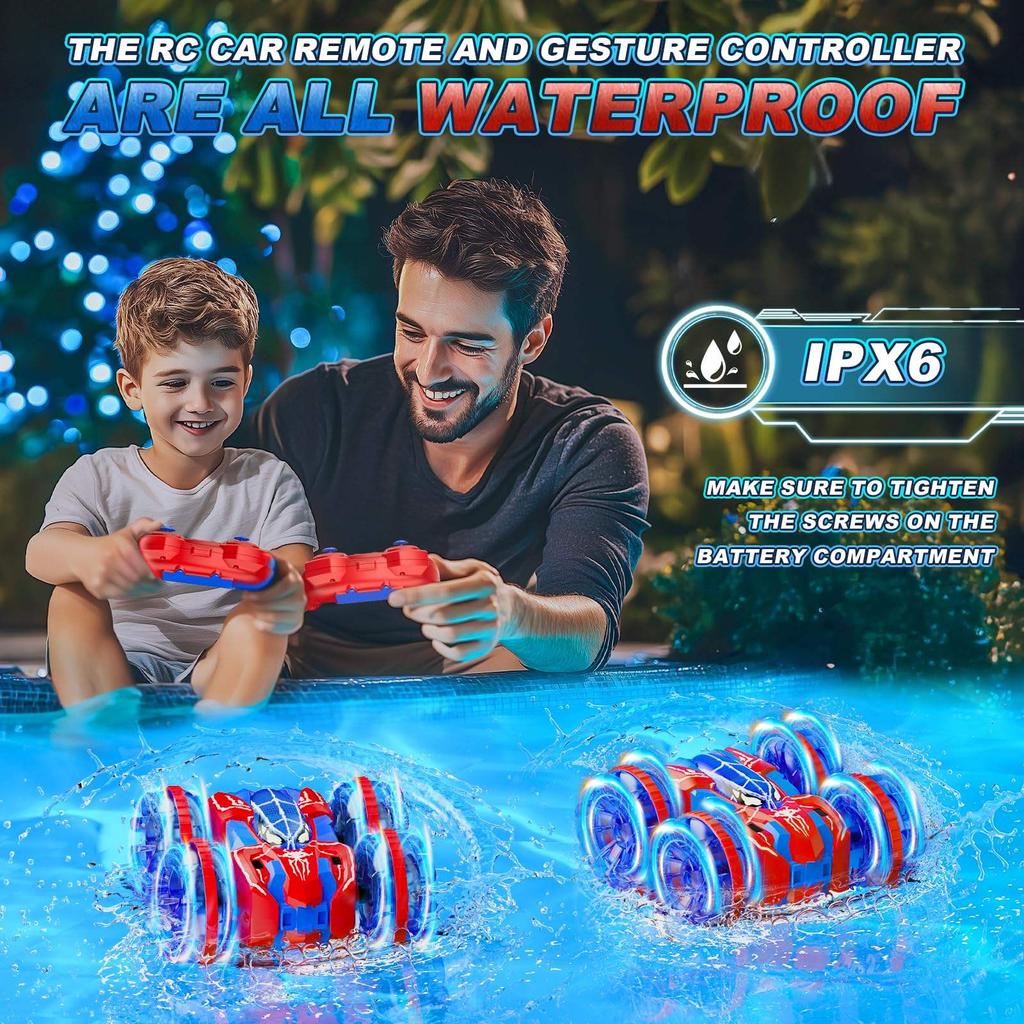 RC Stunt Racer 360° Flip Land Water Universal Waterproof Remote Holiday Celebration Gift