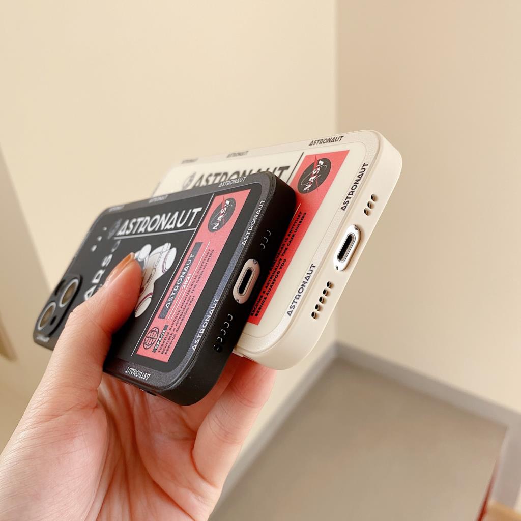Niedliche Astronauten-Hülle für iPhone 14 13 12 11 Pro MAX XR X SE XS Luxus-Handyhülle iPhone 6 6s 7 8 14 Plus Weiche Silikonhülle