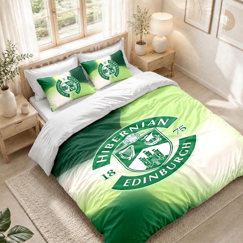 Set de așternut 1 Față de pilotă 2 Fețe de pernă Imprimeu Hibernian FC Dormitor Decorațiune Casă