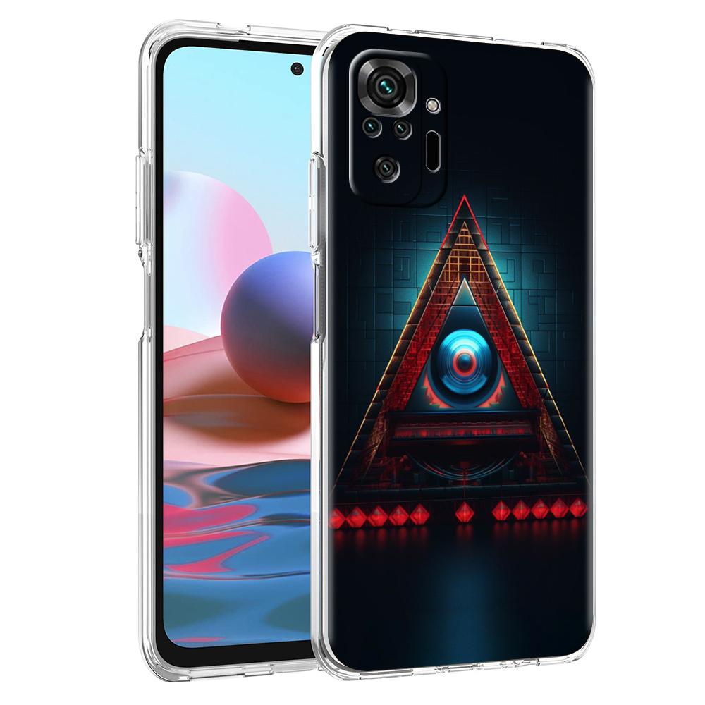 Pyramid Illuminati eye Transparent Phone Case for Redmi 13C 12C 10C Note 13 12 11 11T K40 Gaming Plus Pro 4G 5G Soft Cover Shell