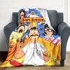1pc Bob’s Burgers Cozy Print Blanket Lightweight Warm Flannel Throw Blanket For Sofa, Bed, Living Room