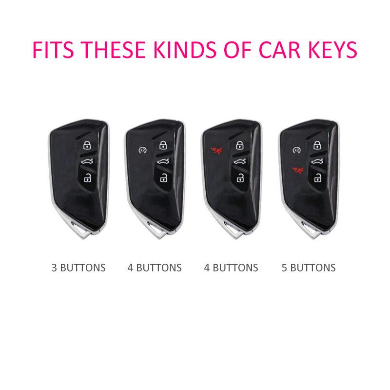 Slim Car Key Fob Case Cover Keychain For Volkswagen VW Golf GTI Passat ID.3 4 7 Buzz Tayron Cupra Formentor Leon Born Tavascan