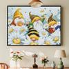 DIY Diamond Painting Gnomes Bees Daisy Cross Stitch Kit Mosaic Art Diamond Painting Full Circle Diamond Home Decoration