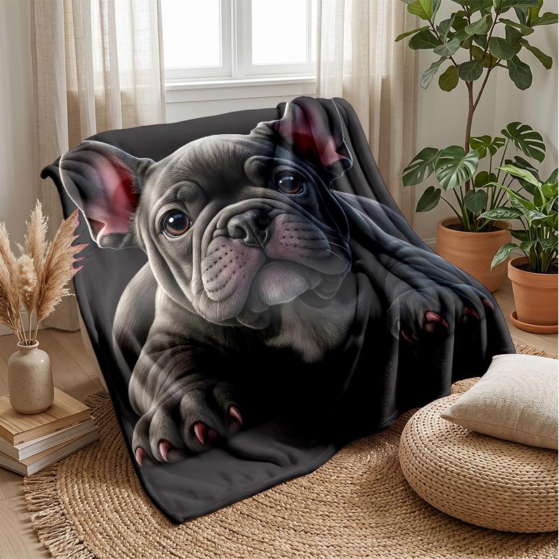 Golden Dog and Rainbow Theme blanket Lightweight Warm Flannel Blanket Decorative Throw Blanket for Home Decoration