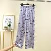 Pantaloni Casual in Cotone Sottile da Donna Estivi Larghi da Casa Lunghi a Gamba Larga