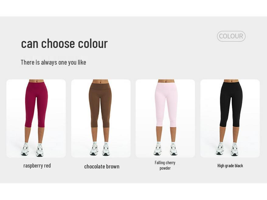 Capri do jogi z wysokim stanem unoszące pośladki: Damska odzież do biegania i fitnessu wyszczuplająca