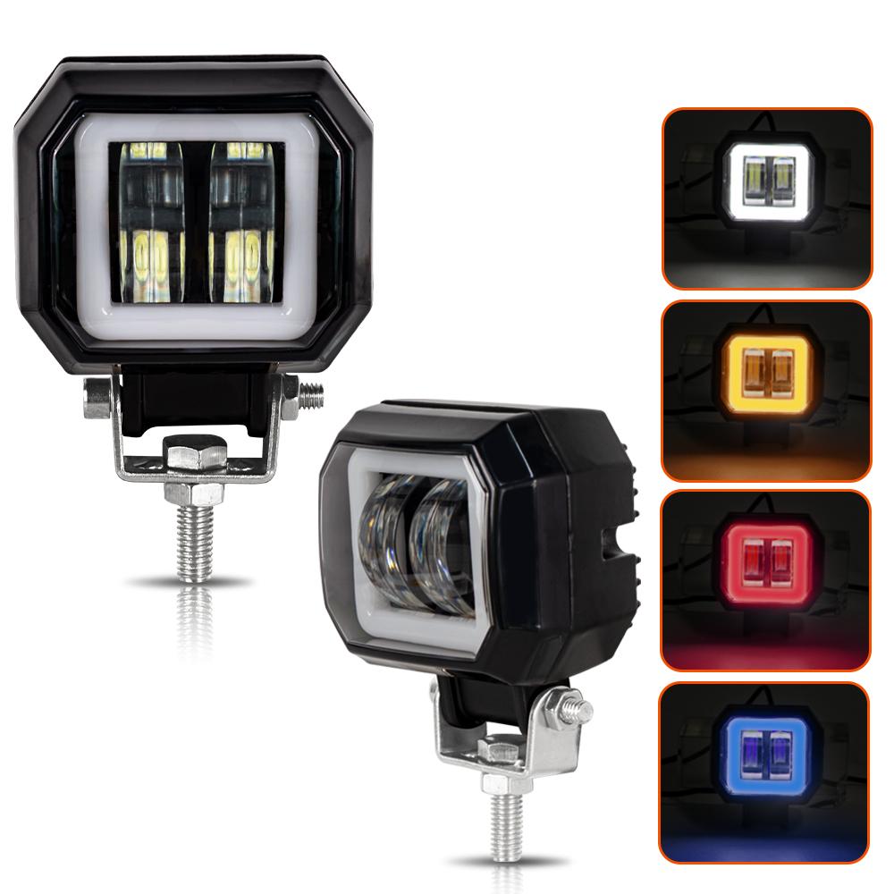 Angel Eye LED Fog Lamp Square Or Round Headlight for Auto Motor Vehicles And Electric Scooters Arctic 12-24V, Arctic V3+, Lenses