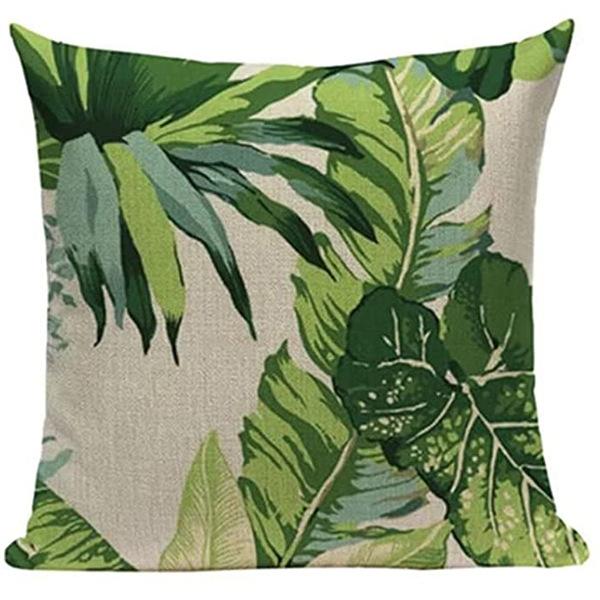 New Nordic Green Plant Printed Pillow Case Sofa Pillow Leaf Series Decorative Pillow Linen