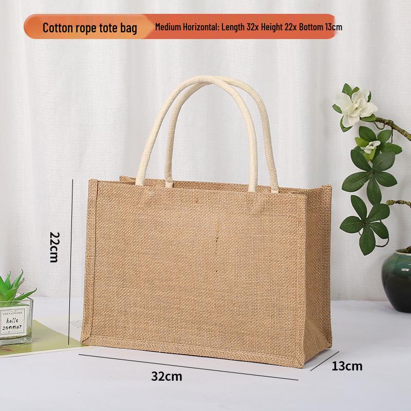 Available Jute Tote Bag - Customizable Logo, Blank for DIY or Hand-painting