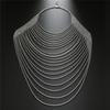 Men's Rhinestone Chest Chain Layered Tassel Body Jewelry for Club Party Dancing