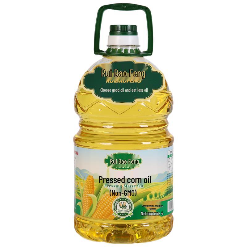 Ruibaofeng Non-GMO Cold-Pressed Corn Oil 4L