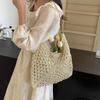 Borsa Tote di Paglia da Donna Grande Capacità Vintage Vacanza Borsa a Spalla Tutto Borsa a Mano Casual Designer Vuota Estiva Borsa da Spiaggia