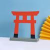 1Pc Building Model Japanese Shinto Torii Wooden Gate Japanese Shrine Statue Miniature Shrine Home Desktop Decoration