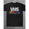 T-shirt VHS Vintage Rétro Années 80 90 Fan de Cinéma Coton Lavé Graphique Unisexe Coupe Ample Col Rond Manches Courtes Nostalgie Streetwear Haut Cadeau