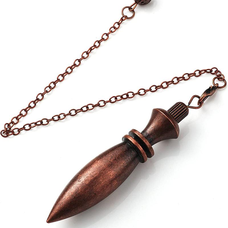 Cone 100% Copper Brass Metal Pendant Pendulum for Divination Dowsing Reiki Healing Egyptian Isis Pendulos Professional A001