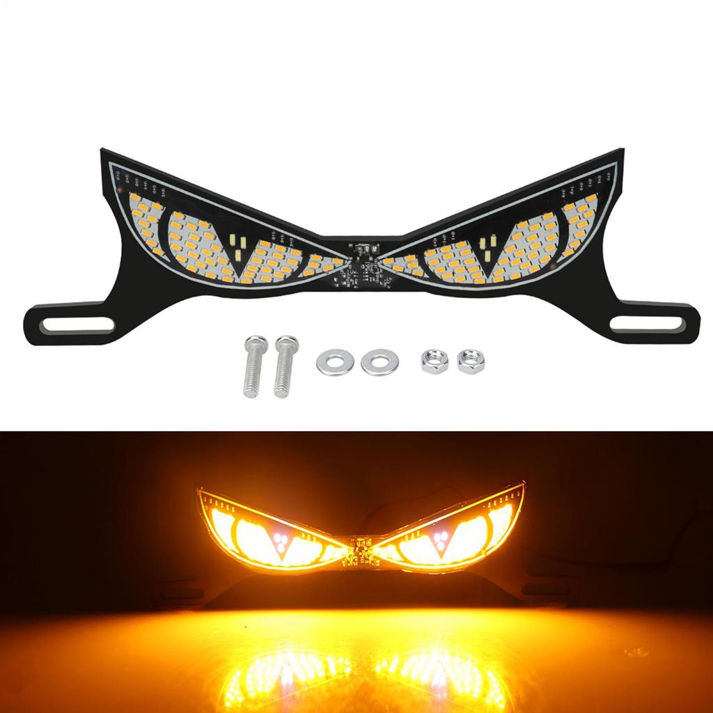 Eye Shape Motorcycle Brake Light, License Plate Tail Safety Lamp for Night Riding, Enhanced Visibility for Daily Commuting