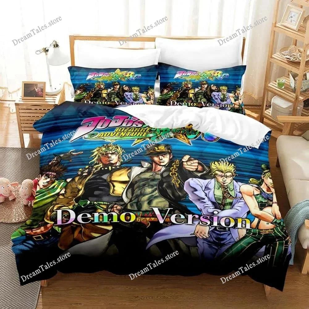 3d Print Anime JoJo's Bizarre Adventure Bedding Set Single Twin Full Queen King Size Bed Set Adult Kid Bedroom Duvet Cover Sets