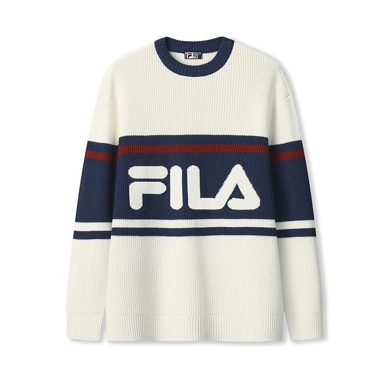 

New FILA ORIGINALE Knitwear Unisex Cloud White F51U549403FWT 175/96A/L