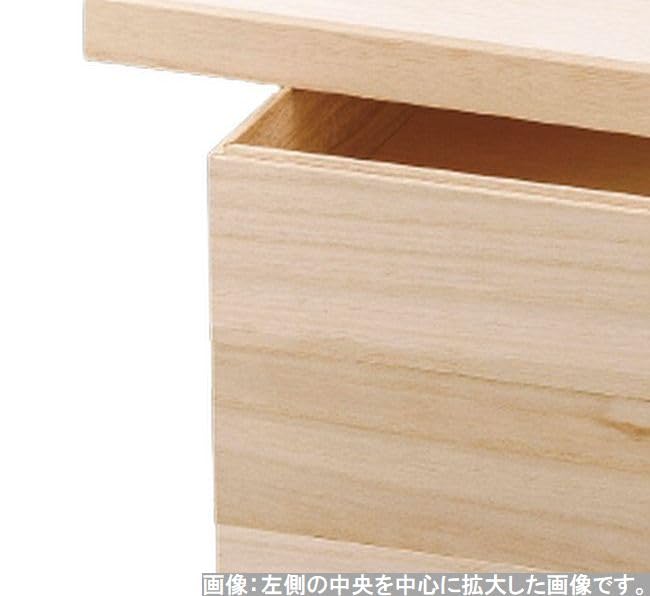Outdoor Lunch Box Made in 3 Paulownia White x x J-kitchens (Lunch Box) Japan, Tiers, Wooden, 6.5 inches, Frame, Wood, 20.1cm 20.1cm 19.5cm